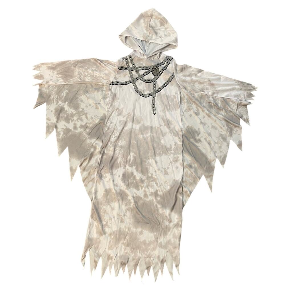 Halloween Ghost Kids Size 7-8 White Black Costume